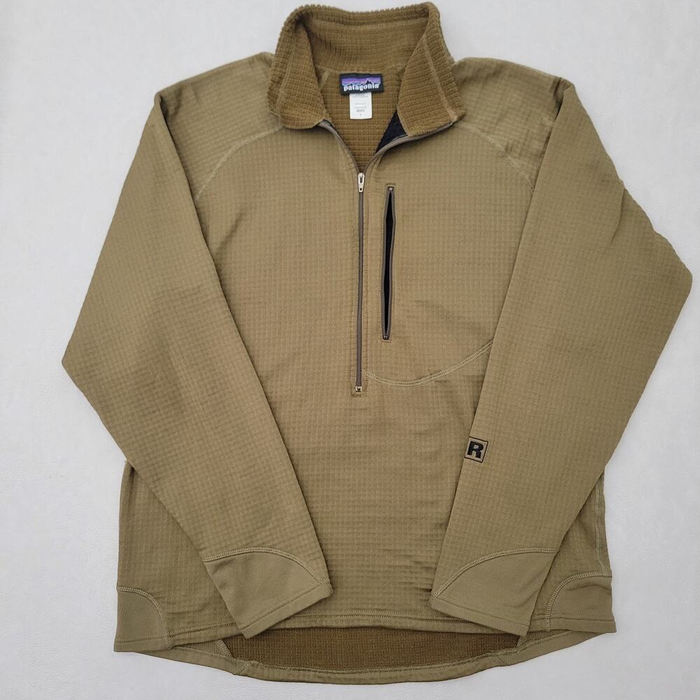 Patagonia MARS R1 Flash Pullover Mens Large Brown Polartec Military RARE
